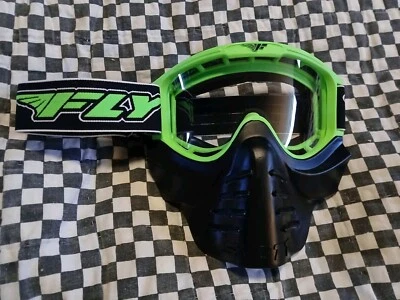  Gafas verdes/protector facial de motocross Fly Scott EE. UU. 89 de colección Kawasaki  Foto 1 de 4