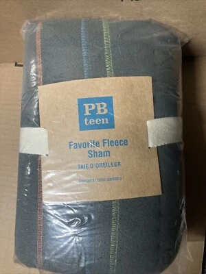 POTTERY BARN TEEN FAVORITE FLEECE STANDARD 1 SHAM NEW Gray - Image 1 of 4