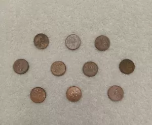 Kit de inicio de centavo canadiense (10 monedas, años 60-90) - Imagen 1 de 2