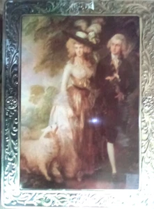 K S/H EMPTY BISCUIT TIN 30X22X7 CM KHONG GUAN ASSORTED SINGAPORE WOMAN MAN DOG - Picture 1 of 4