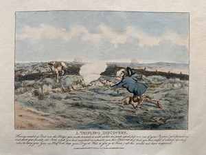 1816 Antique Print; A Trifling Discovery. Bird Hunting: H. Alken - Picture 1 of 4