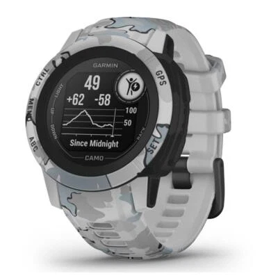 Garmin Instinct 2S Rugged GPS Smartwatch Heart Rate Monitor Watch - Camo Mist - Image 1 of 4