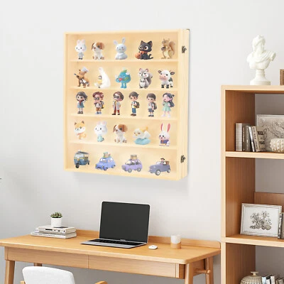 Vitrina de madera montada en la pared con puerta de vidrio para coches modelo EE. UU. Foto 1 de 4