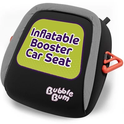 BubbleBum Inflatable Car Booster Seat - Travel Portable Booster Car Seat - Black