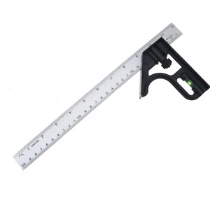 12 inch Combos Square with Alloy Rule, with Bubble Vial, Angle Ruler Woodworking - Picture 1 of 12