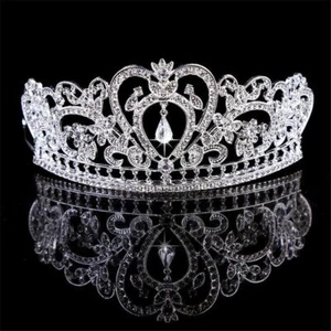 Wedding Bridal Queen Hair Tiara Hair Accessories Crystal Crown Headband - Imagen 1 de 11
