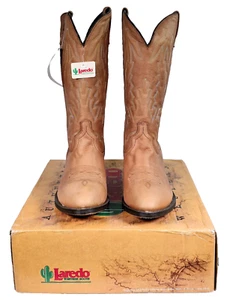 Laredo Men Sz 12D Jacksonville Collection 13" Cowboy Boots Deertan Foot & Top - Picture 1 of 13