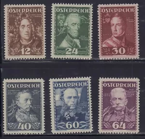 AUSTRIA 1935 B132-B137 OTTIME CONDIZIONI VLH - Foto 1 di 2