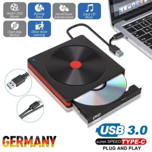 Externes DVD Laufwerk USB 3.0 CD DVD Brenner für PC Laptop Notebook SLIM Windows - Bild 1 von 18