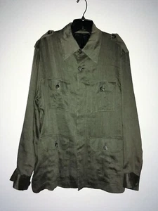 Vintage 2001 GUESS COLLECTION Men's M Green Linen Blend LS Field Jacket Italy - Picture 1 of 7