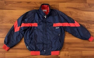 Vtg Mizuno Mens Size XL Windbreaker Mesh Jacket Full Zip Red White Blue - Picture 1 of 12