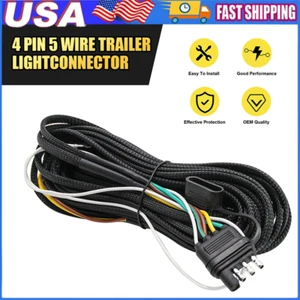 4 Pin 5 Wire Trailer Wiring Harness 22FT for Rewiring Trailer Side Taillights - Picture 1 of 9