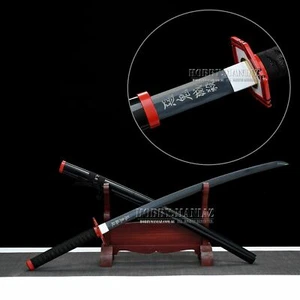 Handmade Demon Slayer Giyuu Tomioka Nichirin Sword - Black - Foto 1 di 2