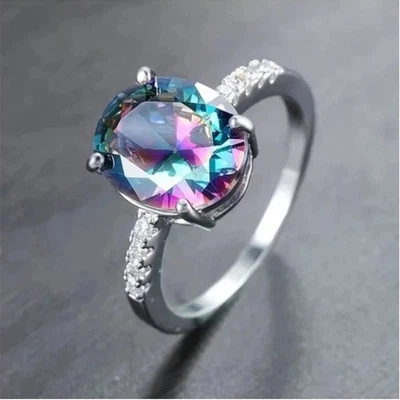 Mystic Fire Topaz Ring Size 11 - Image 1 of 4