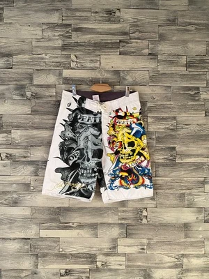 ED HARDY BY CHRISTIAN AUDIGIER Men's Vintage Hollywood USA Beach Shorts Size 34 - Image 1 of 4