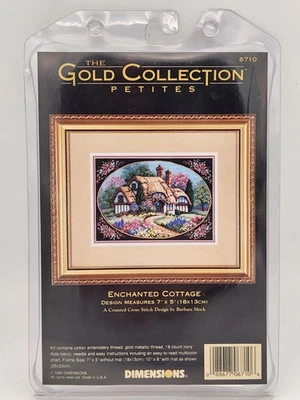 Dimensions Gold Collection Petites ENCHANTED COTTAGE 6710 NOS Cross Stitch - Image 1 of 4