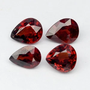 💎 4p Lot 2,61ct VS Birne Natural Medium Orange Spessartit Granat - Namibia Edelsteine - Bild 1 von 5