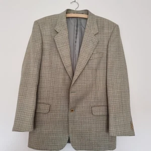Vintage Jaeger Pure New Wool Blazer Made in GB  Houndstooth Check Size 48R VGC - Picture 1 of 17