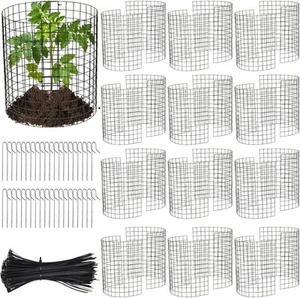 Therwen 24 Pieces 12 Pack Wire Plant Protectors 14'' x Bunny Barricades...  - Picture 1 of 7