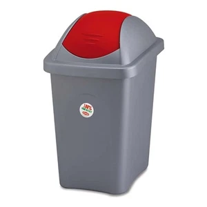 Pattumiera Basculante Grigio/Rosso 60 lt Stefanplast | Raccolta Differenziata - Imagen 1 de 2
