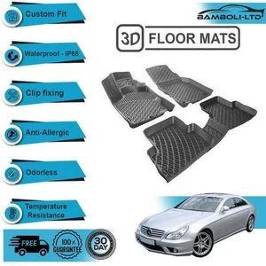3D Molded Interior Car Floor Mat for Mercedes CLS W219(Black) - Picture 1 of 7