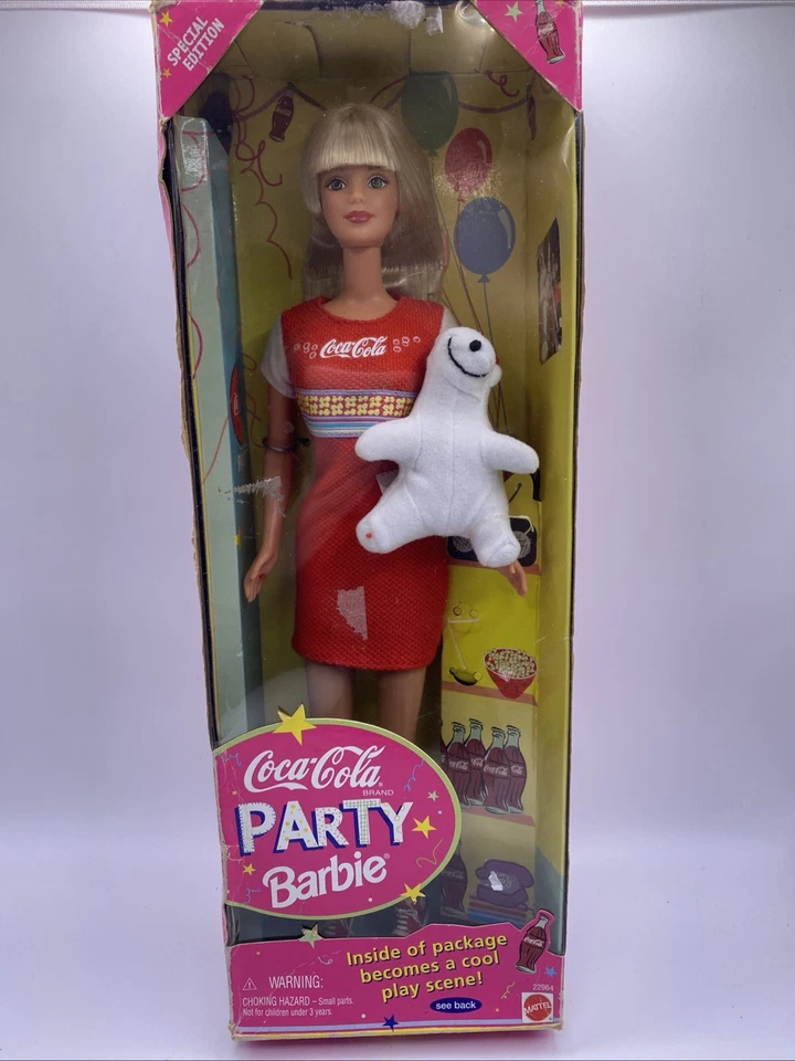 Barbie Coca Cola Fiesta Muñeca Edición Especial De Colección 1998 con Peluche Oso Polar Nuevo en Caja Foto 1 de 4