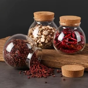 Clear Storage Organizer Glass Small Container Jar For Coffee Beans, Tea - Picture 1 of 6
