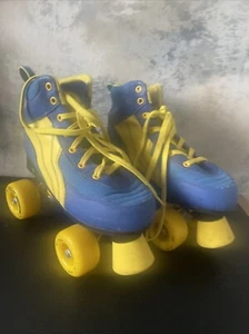 Rio Roller Skates UK Size 2 Blue Yellow - Picture 1 of 11