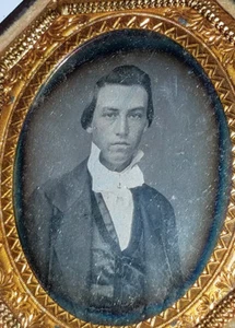 Tintype DAG junger Mann im Unionskoffer TOP Zustand  - Bild 1 von 5