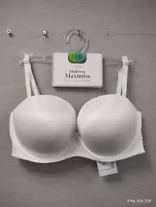 Primark 2 sizes bigger boost Maximise Multiway Strapless Bra Push Up Pad White - Picture 1 of 10