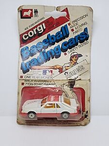 Vintage Corgi 402 Ford Mustang Baseball Anaheim Angels 1:64 Diecast White Car