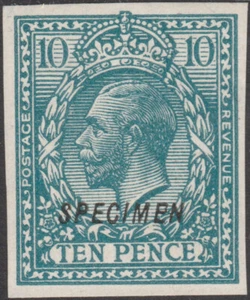1924 SG428 10d BLAUER BLOCK CYPHER PROBE TYP 23 UNMONTIERT NEUWERTIG IMPERF KATZ £ 180 - Bild 1 von 1