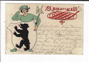 Appenzell Canton Switzerland Suisse Pioneer 1898 Postcard p1107 - Imagen 1 de 2