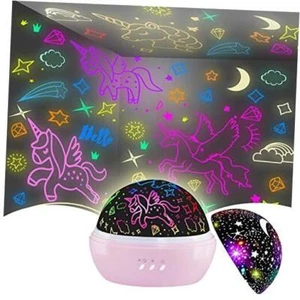 Unicorn Toys for 3-8 Year Old Girls,Star Projection Cute Kids Toys Pink Gifts - Picture 1 of 7