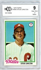 Steve Carlton 1978 Topps #540 BCCG 9 Near Mint