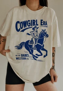 Vintage Retro Cowgirl Era Western Babes T-Shirt Country Western Shirt - Picture 1 of 26
