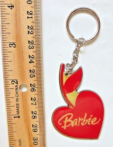 Vintage Barbie Keychain metal enamel heart red Mattel 2008 - Picture 1 of 3