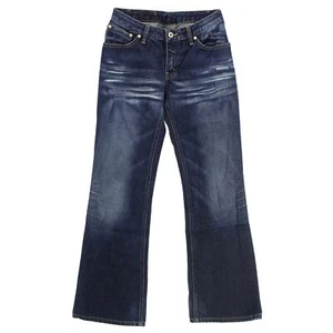 #7631 REPLAY Damen Jeans Hose 465 Bootcut ohne Stretch blue blau 28/30 - Picture 1 of 2