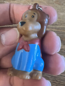 Vintage American Heart Association Keychain Brown Dog Super Hero Cape