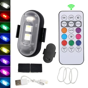 RGB LED Strobe Lights Wireless Remote Control For Car Bike Drone Flashing Lamps - Picture 1 of 18