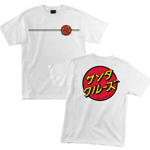 Santa Cruz Japanese Classic Dot T Shirt Tee Skateboard White New Size M L XL XXL