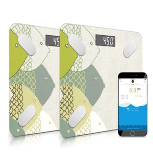NNEAGS 2X Wireless Bluetooth Digital Body Fat Scale Bathroom Health Analyzer Wei - Picture 1 of 7