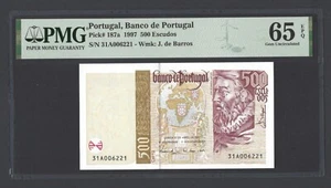 Portugal 500 Escudos 17-4-1997 P187a Uncirculated Grade 65 - Picture 1 of 2