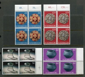 LUXEMBOURG 1976, ARCHAEOLOGY, MEROVINGIAN, Scott 581-584 BLOCK OF 4 SETS, MNH - Picture 1 of 1