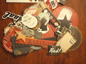 Die cut shapes "Attitude" / set of 63 / scrapbooking - Picture 1 of 3