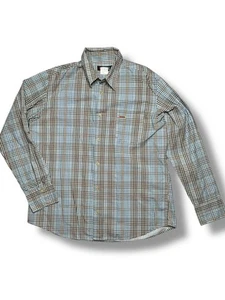 Vintage Diesel Herren Karohemd Braun Blau XL 100% Baumwolle Freizeit Y2K Style - Bild 1 von 14