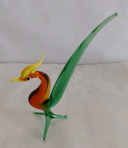Vintage Art Glass Hand Blown Bird 3 5/8" Murano ? - Picture 1 of 4