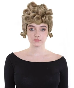Women’s Vintage Edwardian Updo Dark Blonde Wig with Adjustable Cap for Cosplay - Picture 1 of 9