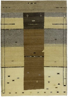 5'2X7'5 ft Multicolored Tribal Indo-Gabbeh Oriental Rug Kids Bedroom Carpet - Image 1 of 4