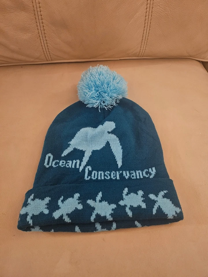 Gorro de invierno tejido tortuga marina Ocean Conservancy de colección verde azulado Foto 1 de 1